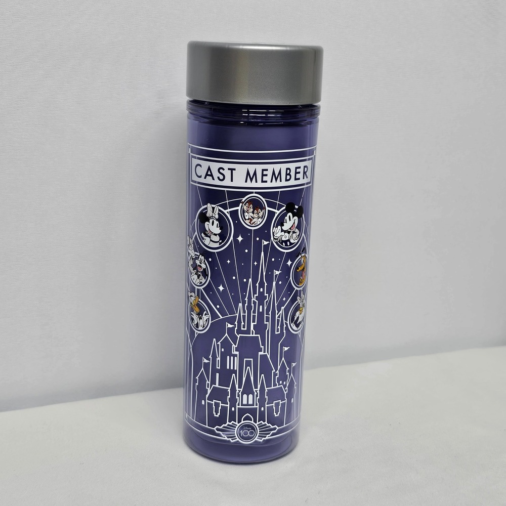 Disney 100‎ Years of Wonder Cast Member Purple Water Bottle 19.5 oz NEW